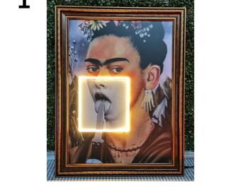 Frida Kahlo Neon Sign | Custom LED Neon Art, Wedding Decor