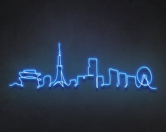 Tokyo Skyline Neon Sign for bar, home, bedroom, cafe, restaurant, office living room