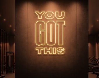 You Got This LED Neon Sign, Inspirational Wall Art