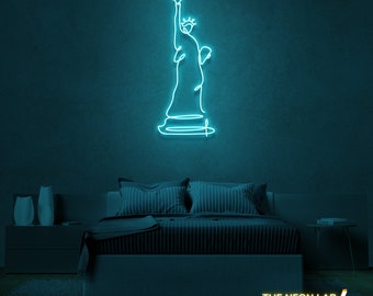 Statue of Liberty NYC New York ICON Neon Sign for bar, home, bedroom, cafe, restaurant, office living room