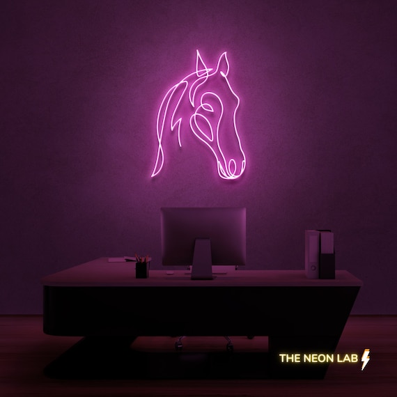 Horse Pony Neon Sign for Bedroom Kids Room Restaurant - Etsy