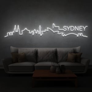 Sydney Skyline Neon Sign for bar, home, bedroom, cafe, restaurant, office living room
