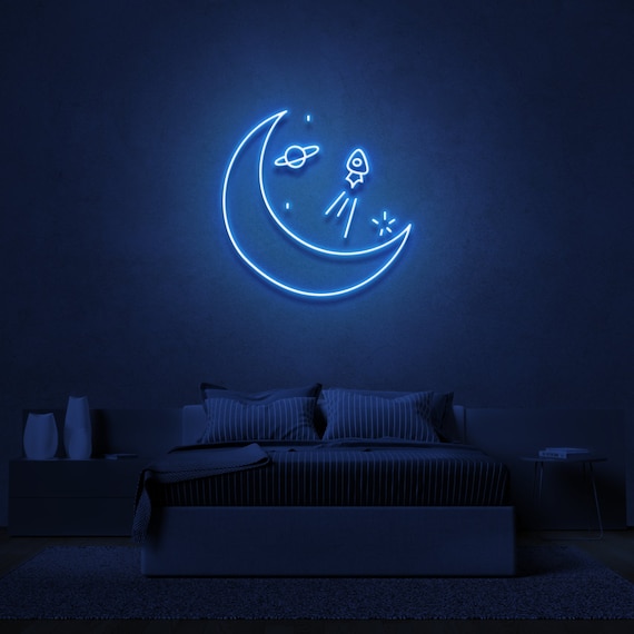 Moon and star neon sign deals