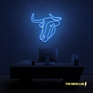 Bull, Cow Neon Sign for bedroom, kids room, restaurant, office Living Room Interior Design light