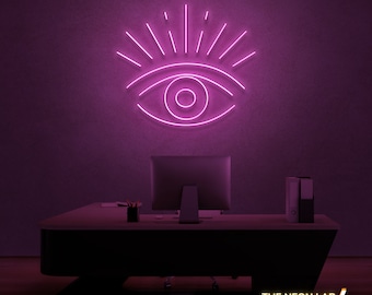 Seeing Eye LED Neon Sign, Spiritual Decor