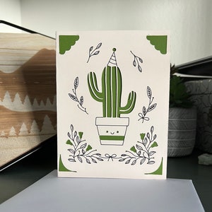 Cactus Birthday Card| Happy Birthday Card| Cute Birthday Card| Greeting Card