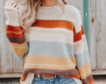 Salt Lake Striped Sweater - Etsy