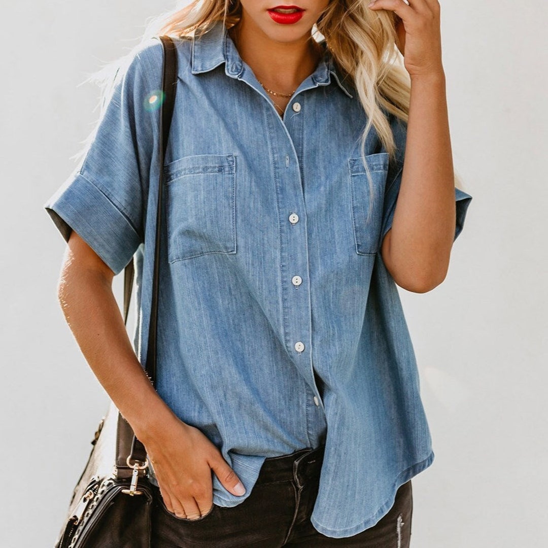 Daily Denim Top - Etsy