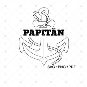 Maritime Clipart und Plotterdatei für Vater mit  Anker