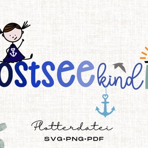 Svg plotter file Ostseekind Baltic Sea vacation