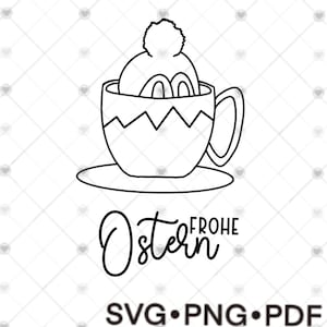 Plotter file Easter Easter bunny cup