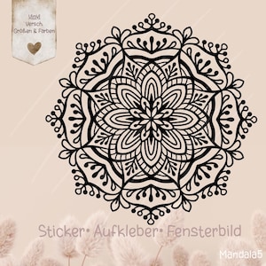 Adesivo adesivo per finestra Mandala XXL