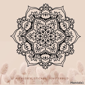 Adesivo adesivo per finestra Mandala XXL