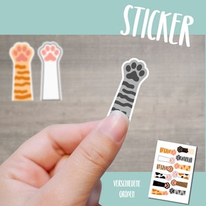 Stickerbogen Katzenpfote Katze Kitten Laptopsticker Bullet Journal