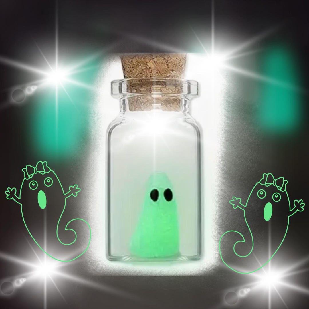 Little Ghost in a Bottle, Miniature Ghost, Halloween, Ghost Gift, Funny