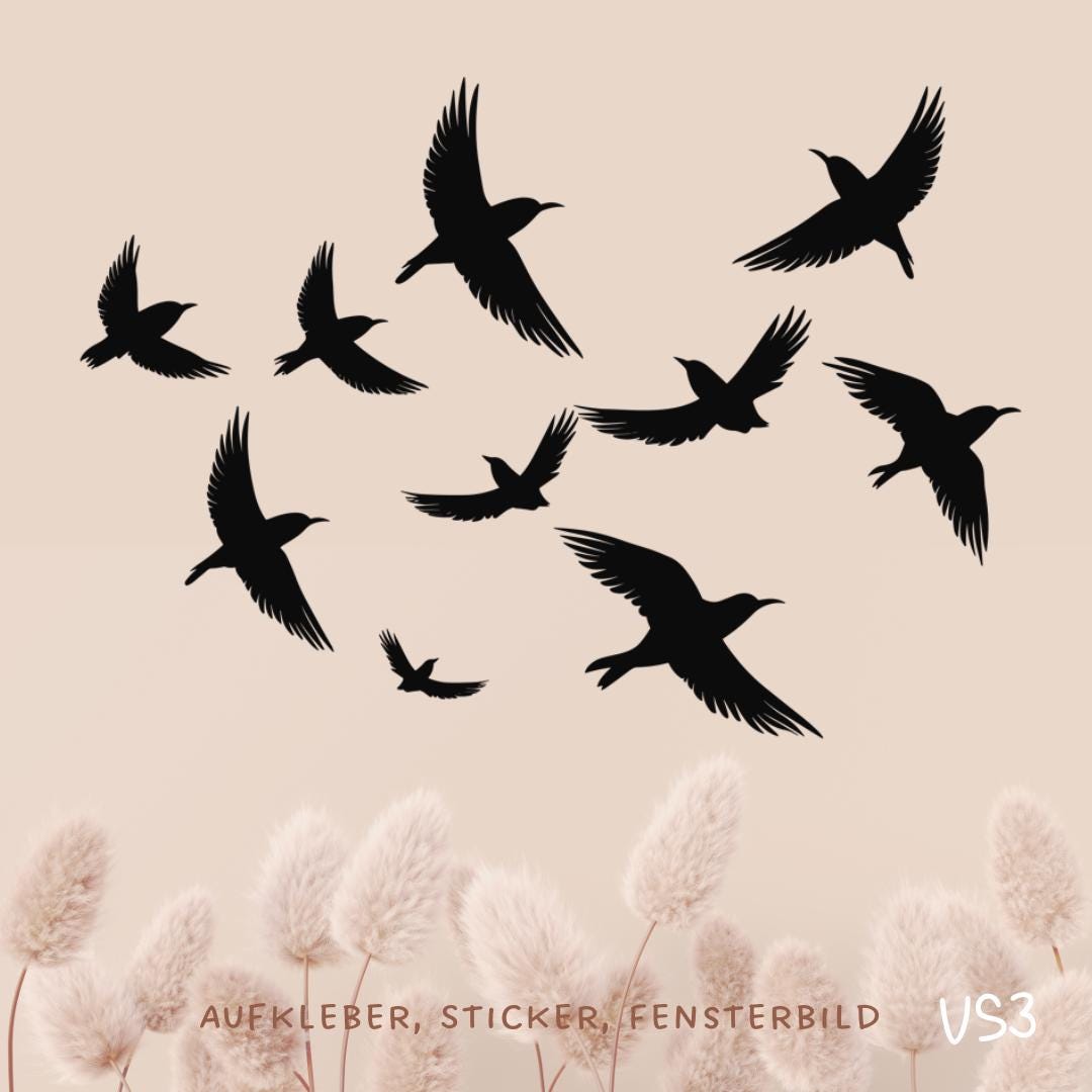 Birds, Flock of Birds, Stickers, Laptop Stickers, Car Stickers, Window ...