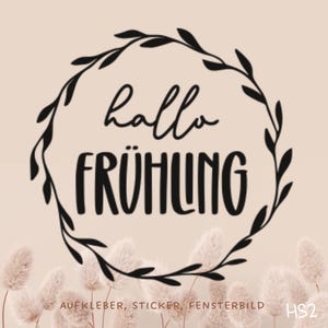 Frühlingsanfang, Hallo Frühling, Aufkleber, Fensterbild, Fensterdekoration, Fensterbild