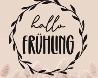 Frühlingsanfang, Hallo Frühling, Aufkleber, Fensterbild, Fensterdekoration, Fensterbild
