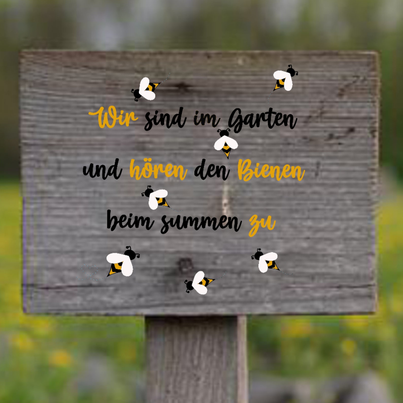 Plotterdatei und Druckvorlage Spruch Wir sind im Garten und Etsy