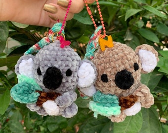 Crochet koala keychains, amigurumi dolls, personalized as gifts, to hang on the bag, key decoration, handmade,