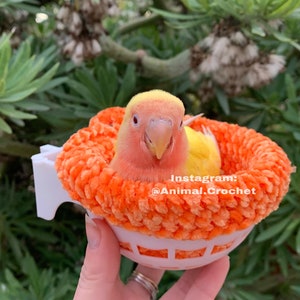 Bed and stand for small birds, cage decoration, for lovebirds, canaries, birds, personalized and original to hang in the cage