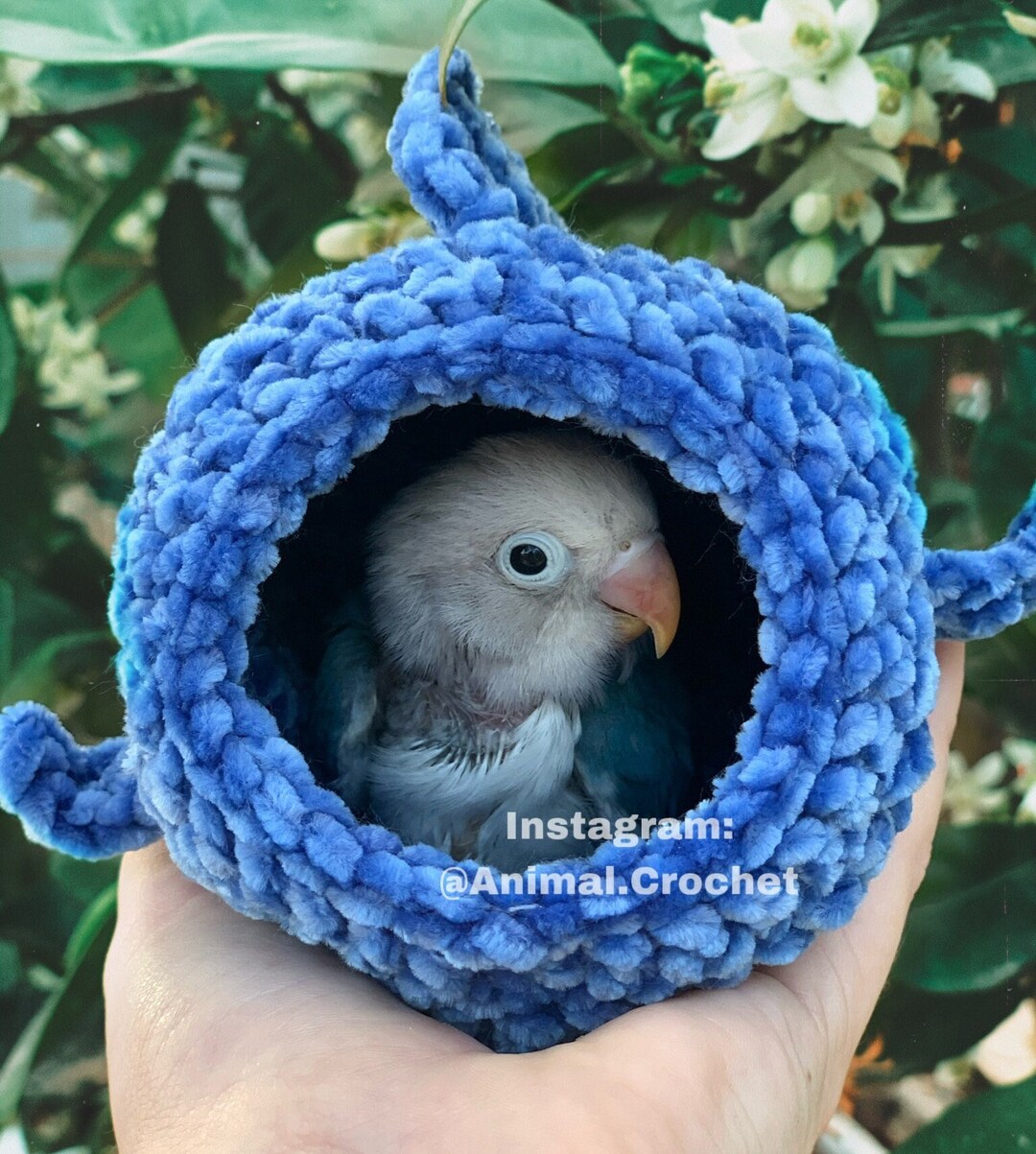 Beds for Small Birds, Toys for Lovebirds, Canaries, Parakeets. Crochet
