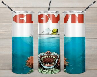 20oz  Scary Movie Pennywise Tumbler digital download sublimation file