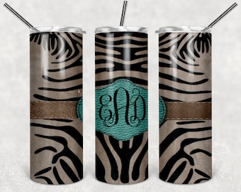 Zebra print Tumbler digital download sublimation file