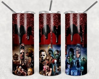 Horror Collage  Tumbler digital download sublimation file