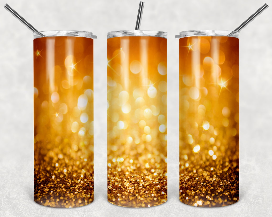 Gold Glitter Tumbler Digital Download Sublimation File Etsy