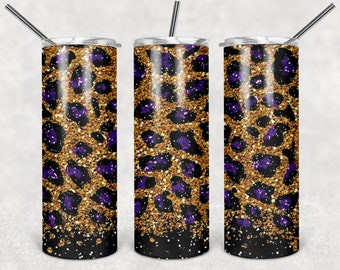 Gold and Purple Glitter  20oz Tumbler digital download sublimation file