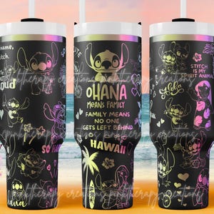 Blue and pink alien 40 oz full wrap laser file, angel & blue alien, beach vibes, laser tumbler wrap, png, svg