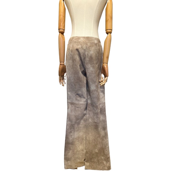 Y2K Snakeskin Leather Pants in Silver Gray