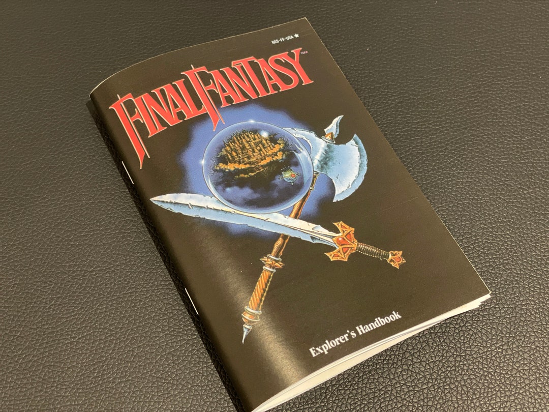 Final Fantasy I 1 Explorers Handbook, NES Manual unofficial Reproduction Etsy