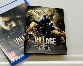 Resident Evil Village PS4 PS5 Manual - PlayStation Instruction Manual (Unofficial) - Perfect for video game collectors!