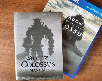 Shadow of the Colossus PS4 Manual - PlayStation Instruction Manual (Unofficial) - Perfect for video game collectors!