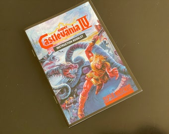 Super Castlevania IV SNES Manual  (Unofficial reproduction)