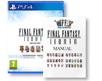 Final Fantasy Pixel Collection Manual PS4 -  PlayStation Instruction Manual (Unofficial) - Perfect for video game collectors!