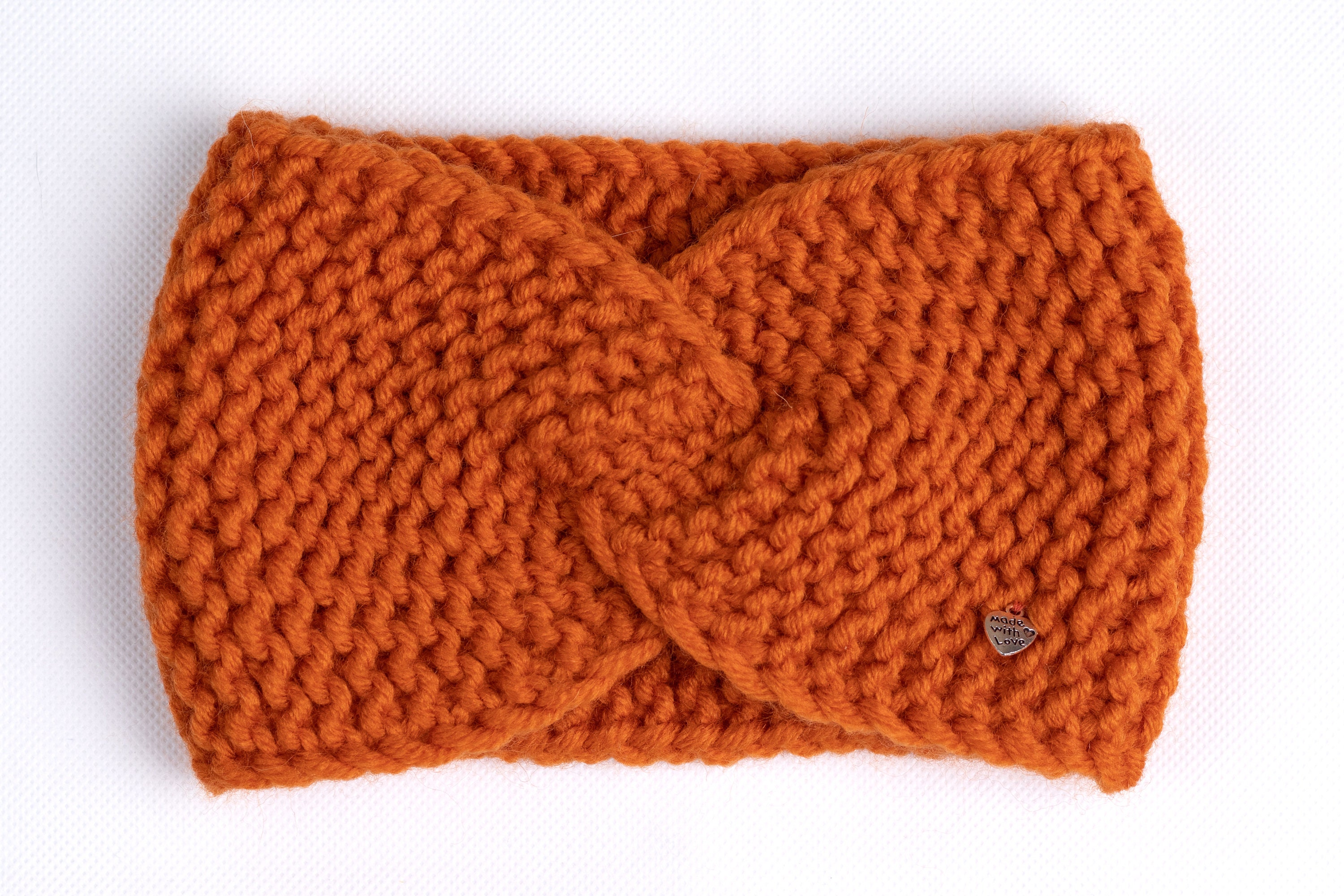 GURU SHOP Gestricktes Woll-Stirnband - Kuscheliger Ohrenwärmer Für Damen & Herren In Orange