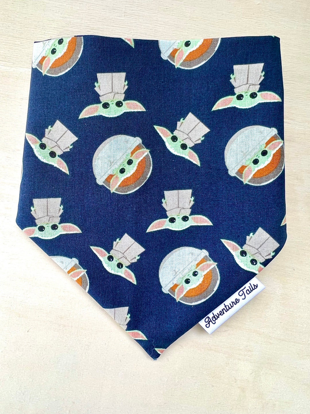 Navy Baby Yoda Dog Bandana Star Wars Snap on Dog Bandana Etsy