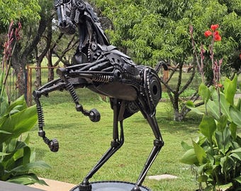 Scrap Metal Horse Sculpture