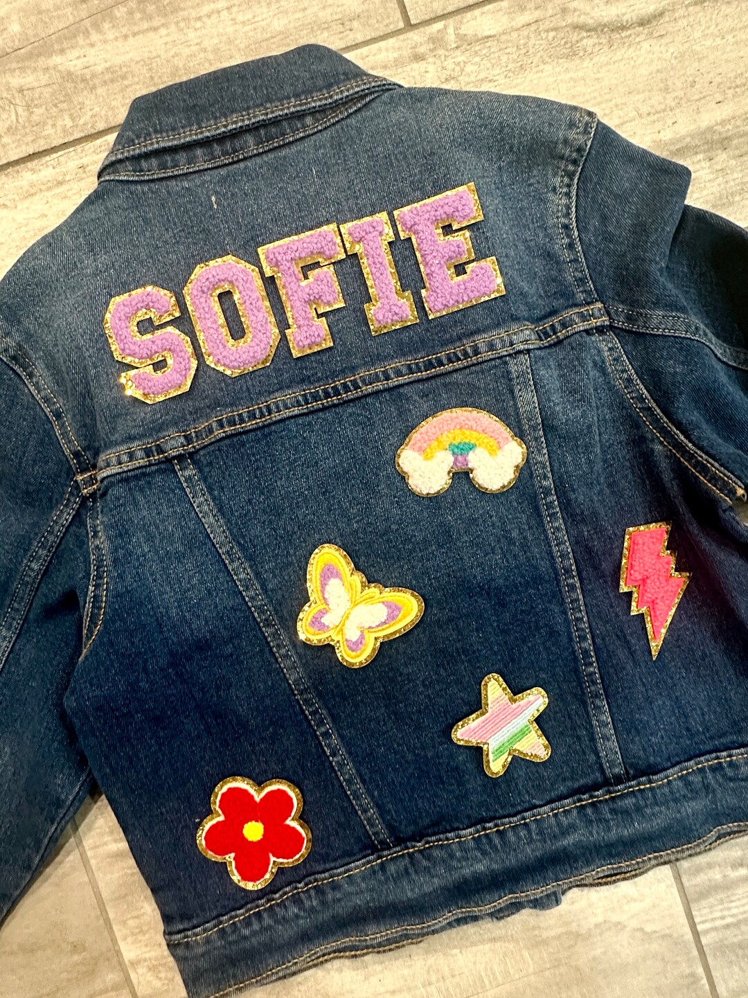 Custom Kids Jean Jacket Personalized Kids Denim Jacket Birthday Gift