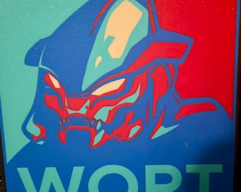 Halo Inspired WORT RGB Display Gamer Wall Sign