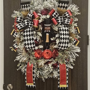 Nutcracker African American Christmas Wreath