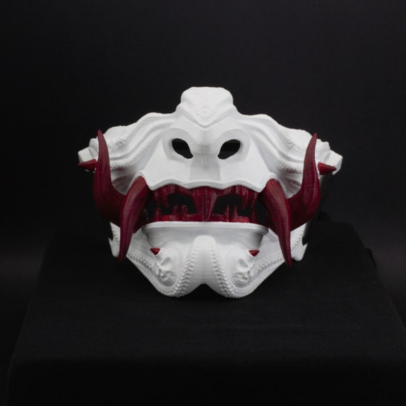 Oni Mask Samurai Iii-six Teeth Oni Mask-costume Etsy