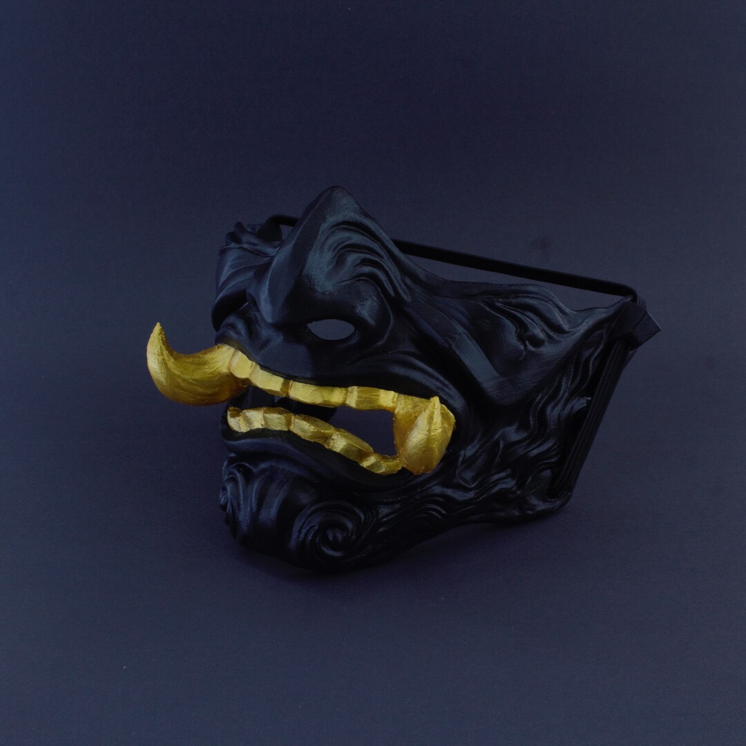 Samurai Mask Ghost of Tsushima Mask V1 Oni Mask Mempo Etsy