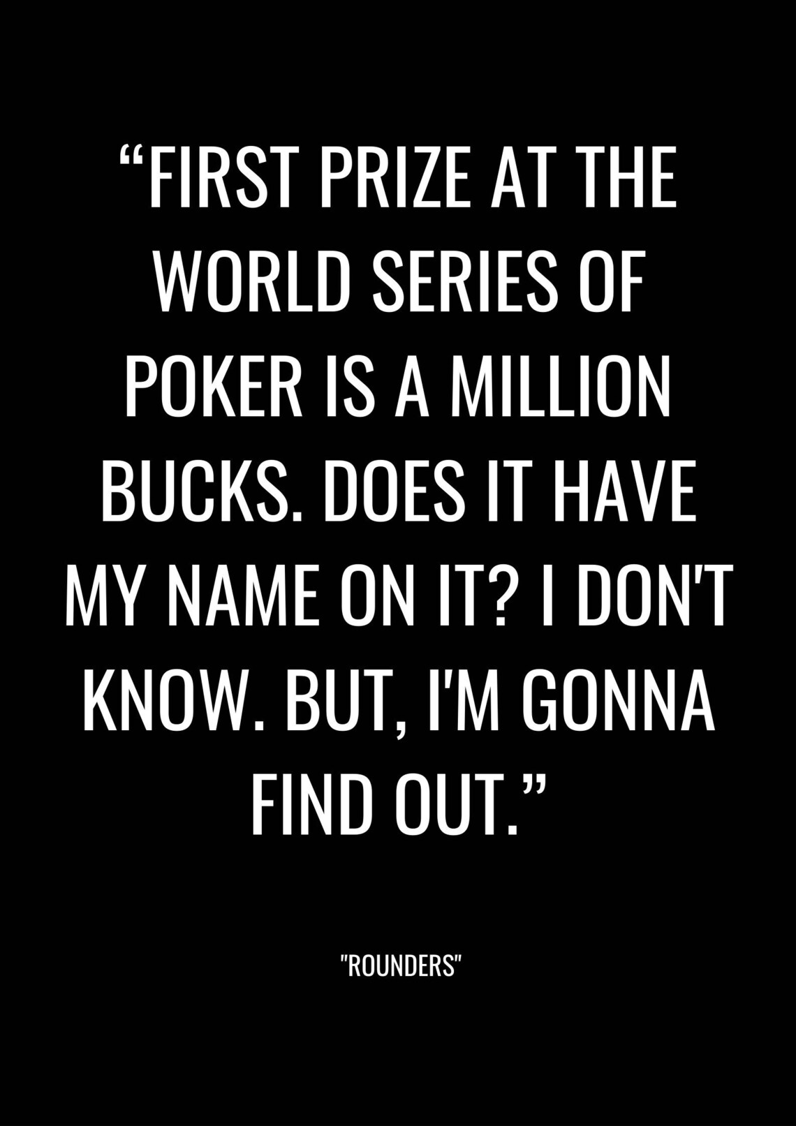 Printable Poker Wall Art for Man Cave, Rounder's Quotes, Poker Room