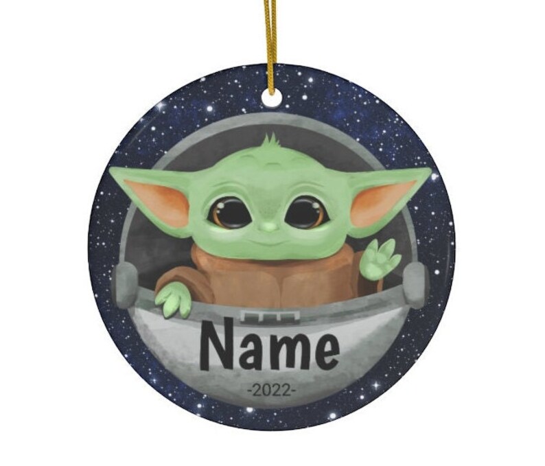Baby Yoda 2022 Personalized Ceramic Ornament Baby Yoda Etsy