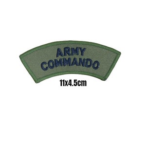 Army Commando Military Uk Olive Embroidered Sew On Patch Jacket Jeans Dress N-782