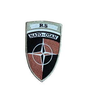 NATO Training Mission R Usa Army Tactical Flash Sew Iron On Patch Jacket 1091